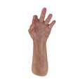 Senior hands on a white. 3D illustration