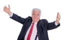 Senior happy man with wide open arms Royalty Free Stock Photo