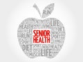 Senior health apple word cloud