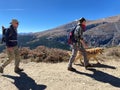 Senior hikers hiking in the White River National Forest