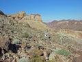 Senior hikers at Liberty Bell Arch near the Colorado River