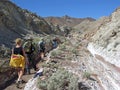 Senior hikers in Pinto Valley near Lake Mead Nevada