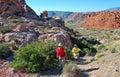 Senior hikers in Red Rock Canyon, Nevada.