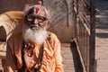 Senior hindu man with vintage glasses