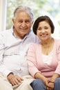 Senior Hispanic couple at home