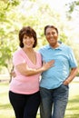 Senior Hispanic couple outdoors Royalty Free Stock Photo