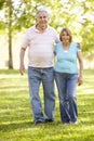 Senior Hispanic Couple Walking In Park Royalty Free Stock Photo