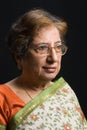 Senior Indian woman wearing a sari Royalty Free Stock Photo