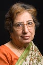 Senior Indian woman wearing a sari Royalty Free Stock Photo