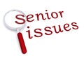 Senior issues with magnifiying glass