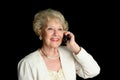 Senior Lady on Cell Phone Royalty Free Stock Photo