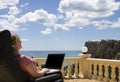 Senior Lady on her Laptop Royalty Free Stock Photo