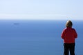 Senior Lady Looking out to Sea