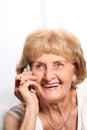 Senior lady on the phone Royalty Free Stock Photo