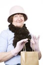 Senior lady shopping Royalty Free Stock Photo