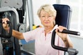 Senior lady working out Royalty Free Stock Photo