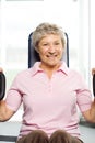 Senior lady working out Royalty Free Stock Photo