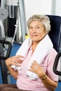 Senior lady working out Royalty Free Stock Photo