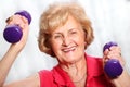 Senior lady working out Royalty Free Stock Photo