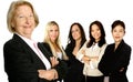 Senior lead with diverse team Royalty Free Stock Photo