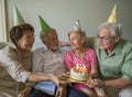 Senior Life Celebration Cake Birthday Royalty Free Stock Photo