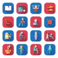 Senior Lifestyle Flat Icons