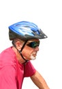 Senior male bicyclist Royalty Free Stock Photo