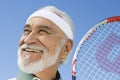 Senior Male Tennis Player Smiling Royalty Free Stock Photo