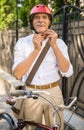 Senior man with bicycle Royalty Free Stock Photo