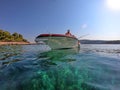 Senior man on a boat Royalty Free Stock Photo