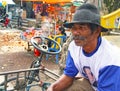 A senior man with a cloth hat in West Sumatra