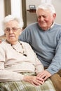 Senior Man Consoling Wife Royalty Free Stock Photo