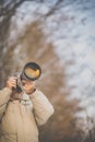 Senior man devoting time to his favorite hobby - photography