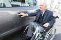 senior man entering limo Royalty Free Stock Photo