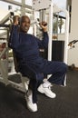 Senior Man Exercising In Gym Royalty Free Stock Photo