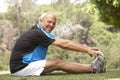 Senior Man Exercising In Park Royalty Free Stock Photo