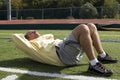 senior man exercising sit ups ab exercise Royalty Free Stock Photo