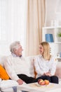 Senior man having home care Royalty Free Stock Photo