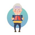 Senior Man Having Inflammation Lung Royalty Free Stock Photo