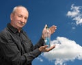 Senior man holding bottle of water Royalty Free Stock Photo