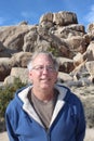 Senior Man at Joshua Tree National Park Royalty Free Stock Photo