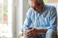 Senior man with knee pain Royalty Free Stock Photo