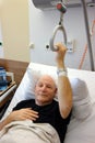 Sick  senior man in hospital Royalty Free Stock Photo