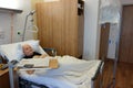 Sick  senior man in hospital Royalty Free Stock Photo