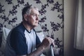 Senior Man Lost in Thought Royalty Free Stock Photo