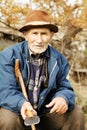 Senior man outdoors Royalty Free Stock Photo