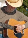 Senior man playing guitar Royalty Free Stock Photo
