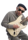 Senior man playing guitar Royalty Free Stock Photo