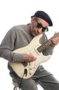 Senior man playing guitar Royalty Free Stock Photo