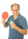 Senior man playing ping-pong table tennis Royalty Free Stock Photo